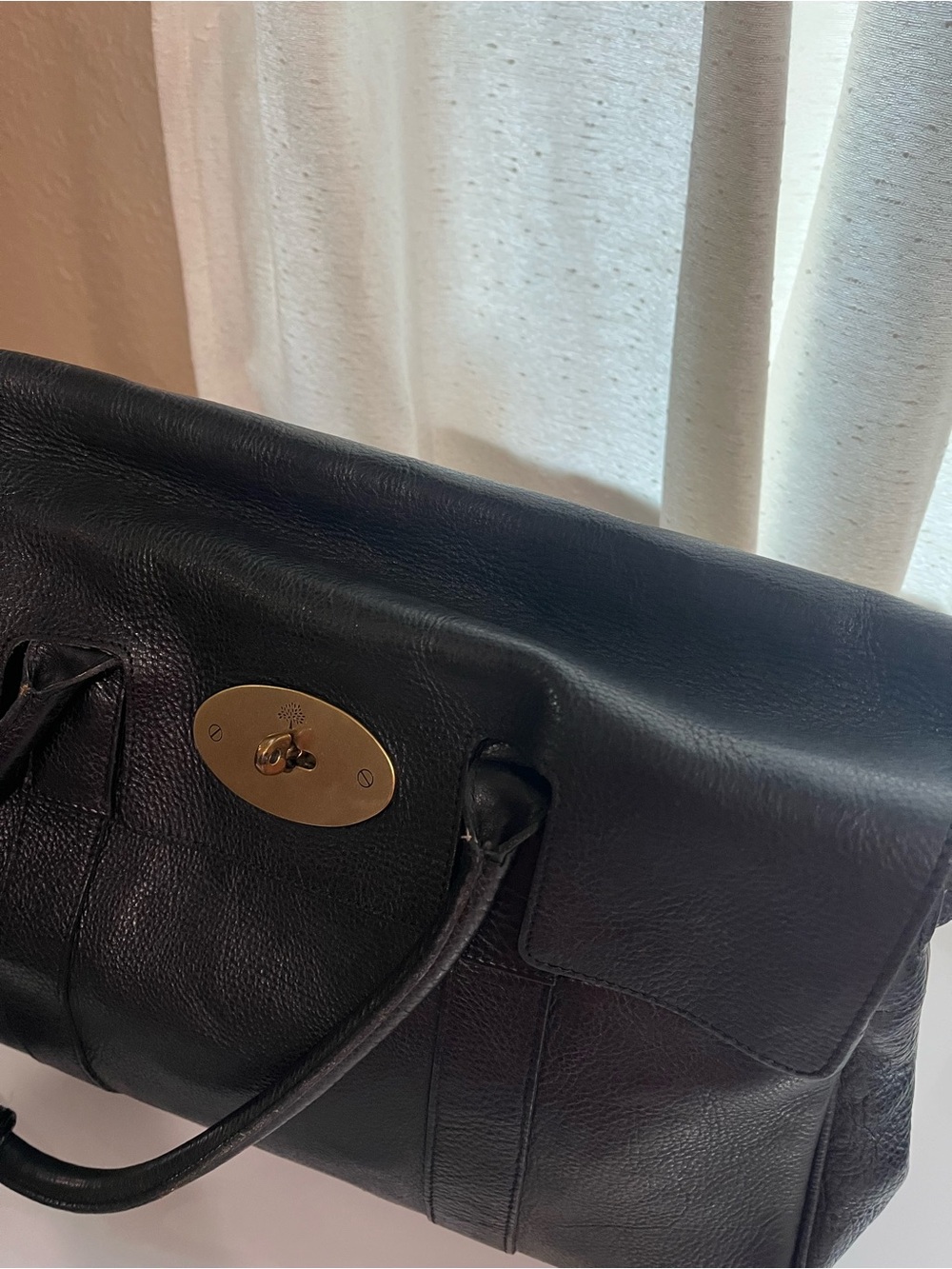 MULBERRY BLACK NVT LEATHER BAYSWATER - Picture 4 of 16